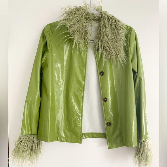 Dolls Kill Jackets & Blazers - Dolls Kill Like Your Style Vinyl Jacket, Green